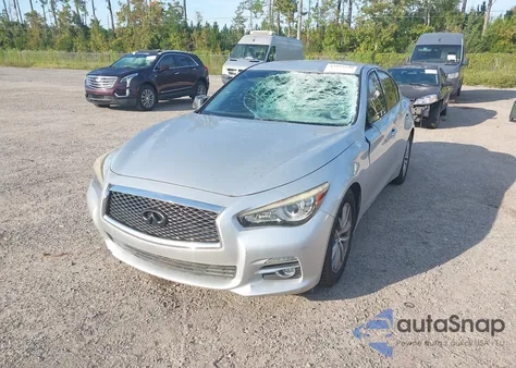 2014 Infiniti Q50 z USA, uszkodzony, nr VIN JN1BV7AP7EM688273